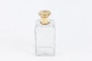 GLASS BOTTLE FROM A DRESSING TABLE SET