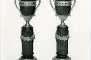 PAIR OF PERFUME BURNERS (CASSOLETTES)
