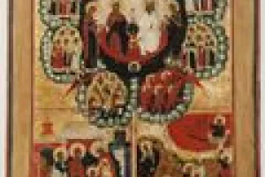 NEW TESTAMENT TRINITY WITH PRESENTATION OF THE MOTHER OF GOD AND SCENES FROM THE LIFE OF ST. ELIJAH