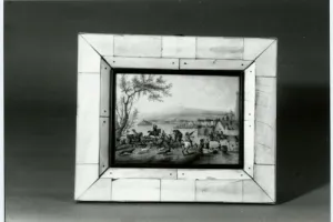 MINIATURE PAINTING OF A HUNTING SCENE