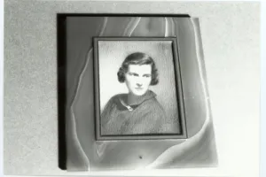 FRAME WITH MINIATURE OF ADELAIDE RIGGS