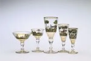 CHAMPAGNE GLASS, ONE OF 13