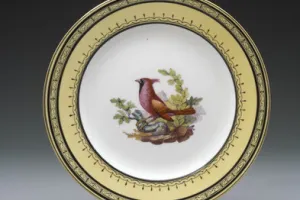 PLATE FROM THE YELLOW SERVICE WITH BIRDS, ONE OF SIX