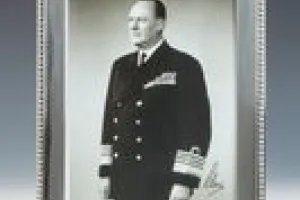 FRAME WITH PHOTOGRAPH OF CROWN PRINCE OLAF OF NORWAY