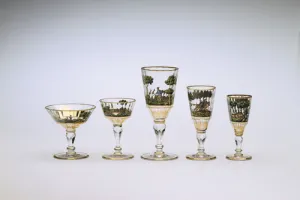 CHAMPAGNE GLASS, ONE OF 13