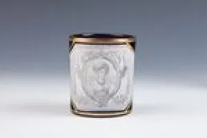 TUMBLER WITH TRANSFER PRINTED PORTRAIT OF ALEXANDRA FEODOROVNA