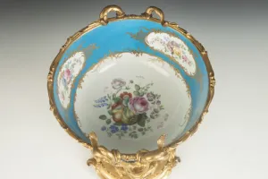 LARGE BOWL WITH GILT BRONZE MOUNTS