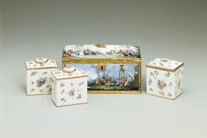 TEA CADDY FROM A TEA CASKET (ONE OF TWO)