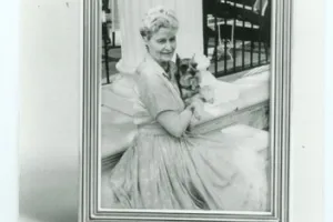 FRAME WITH PHOTOGRAPH OF MARJORIE MERRIWEATHER POST AND SCAMPI