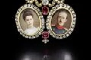 DOUBLE FRAME WITH PORTRAITS OF PETER, DUKE OF OLDENBOURG, AND GRAND DUCHESS OLGA