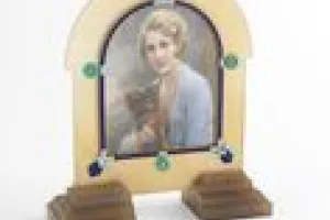 FRAME WITH MINIATURE PORTRAIT OF ELEANOR BARZIN