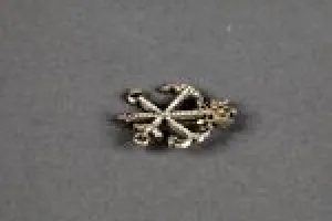 RUSSIAN SILVER AND DIAMOND SEAL OF ST. PETERSBURG BROOCH