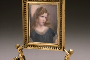 FRAME WITH MINIATURE PORTRAITS OF ADELAIDE BREVOORT CLOSE AND ELEANOR POST CLOSE