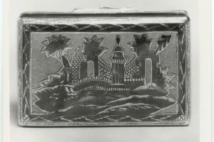 CIGARETTE BOX WITH EMPEROR NICHOLAS I CROSSING THE DANUBE