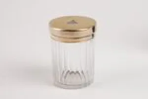 GLASS JAR FROM A DRESSING TABLE SET