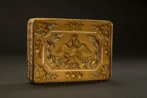 SNUFFBOX WITH MINIATURES OF NICHOLAS I AND ALEXANDRA FEDOROVNA