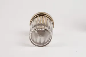 GLASS JAR FROM A DRESSING TABLE SET