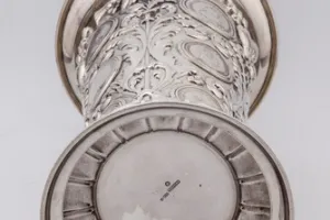 TALL VASE WITH COINS