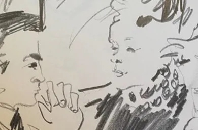 Sketch of Natalie Paley