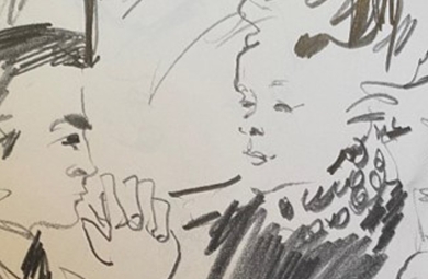 Sketch of Natalie Paley