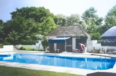 Picture of pool at the Pebbles house in Connecticut.