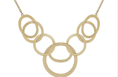 Necklace with gold rings from ABW Designs