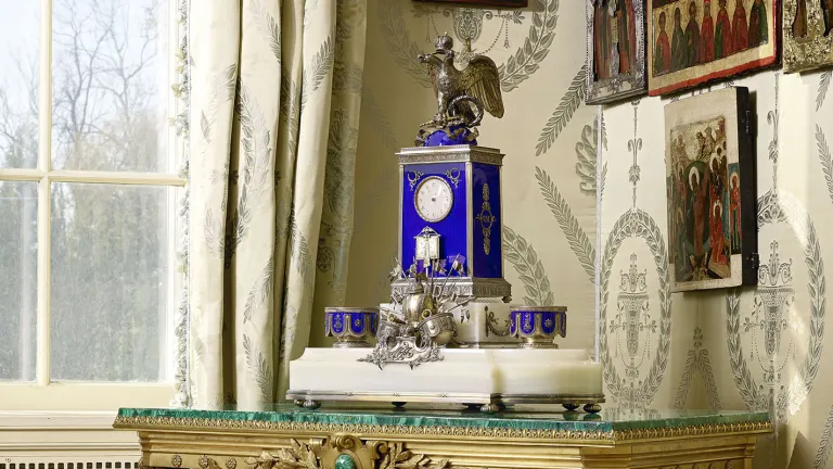 Clock in Hillwood's Icon Room