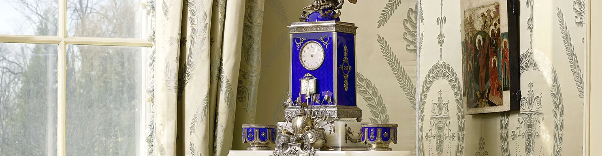 Clock in Hillwood's Icon Room