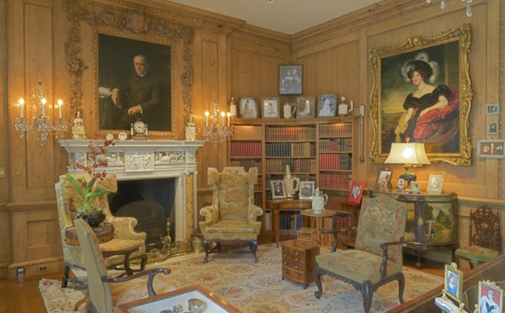 First floor library at Hillwood, Washington DC