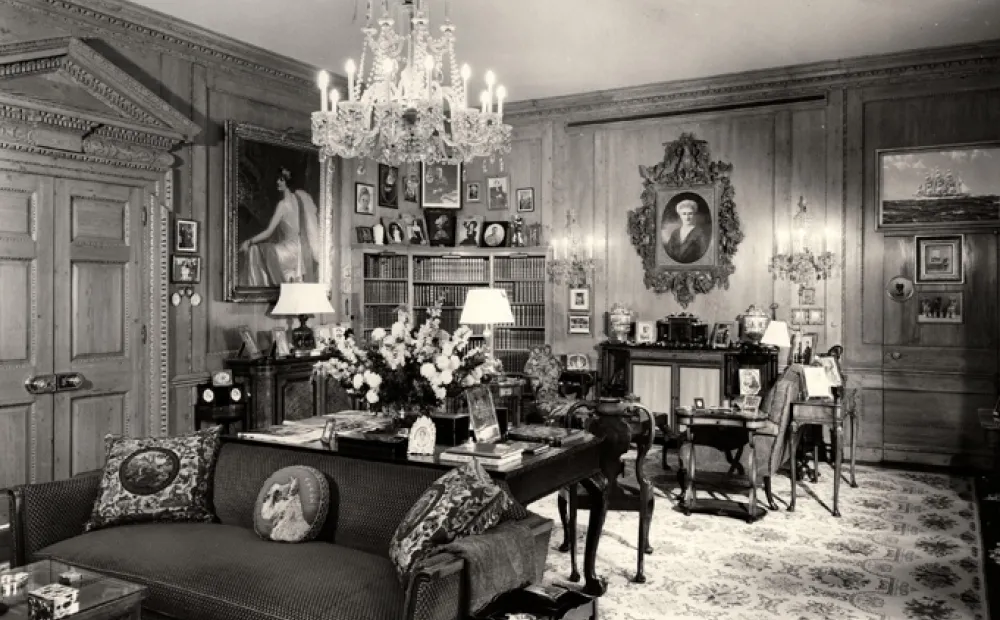 First floor library at Hillwood, Washington DC