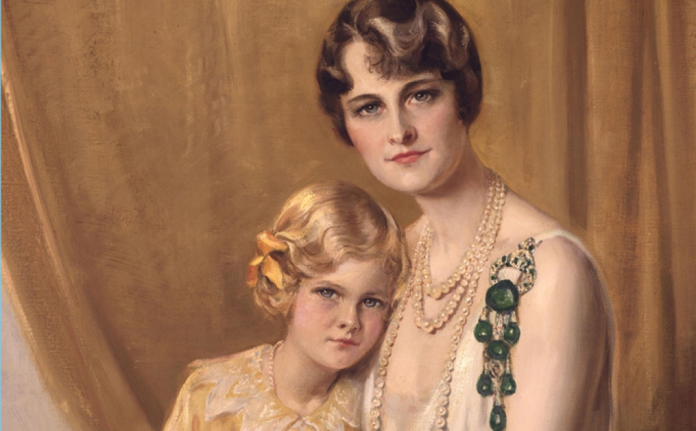 Marjorie Post with her youngest daughter Dina Merrill by Giulio de Blaas. 1929