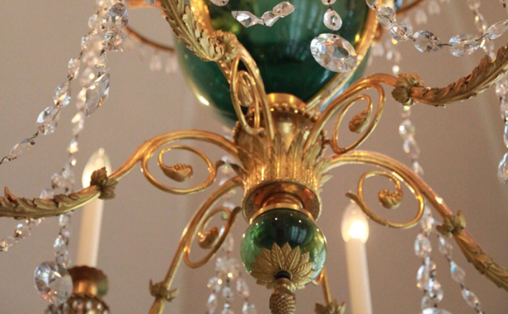 Detail of the chandelier at Hillwood, Washington DC