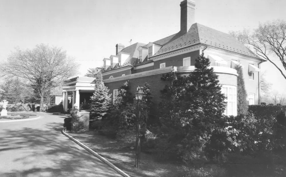 Historical view of the Motor Court at Hillwood