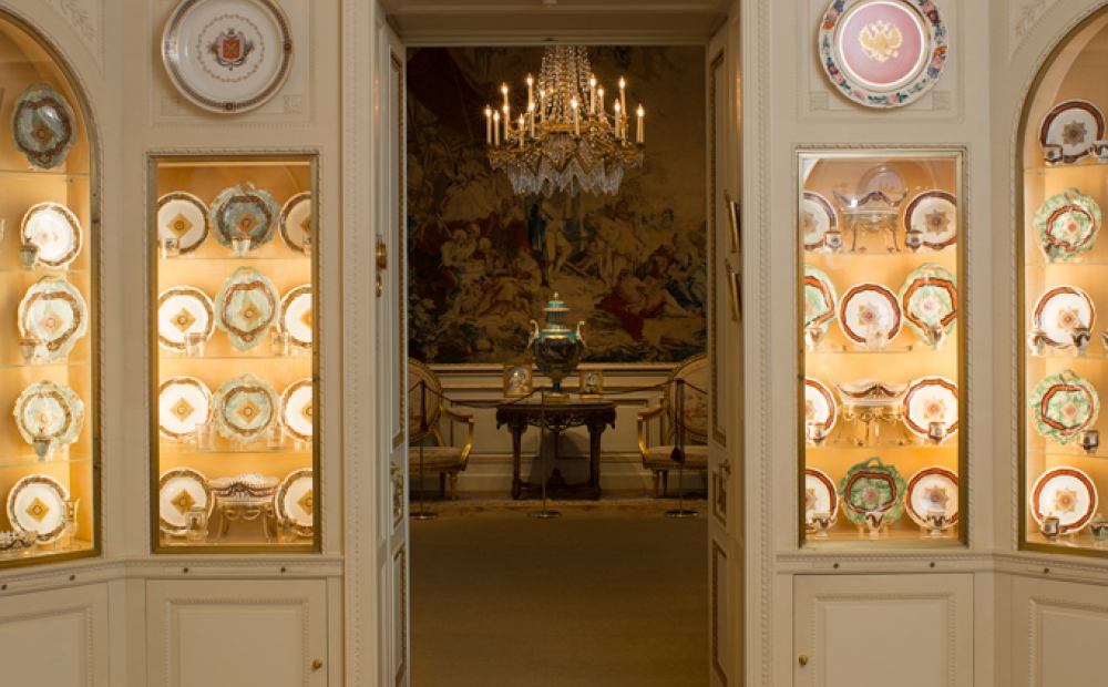Russian Porcelain Room looking into the French Drawing Room