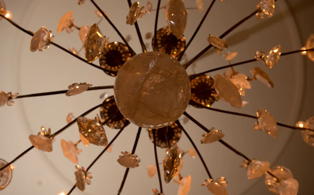 Chandelier in the entry hall at Hillwood in Washington, D.C.