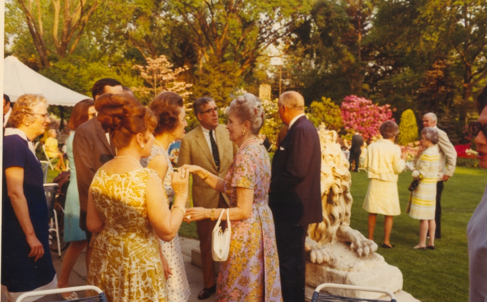 Marjorie Post and guests on the Lunar Lawn