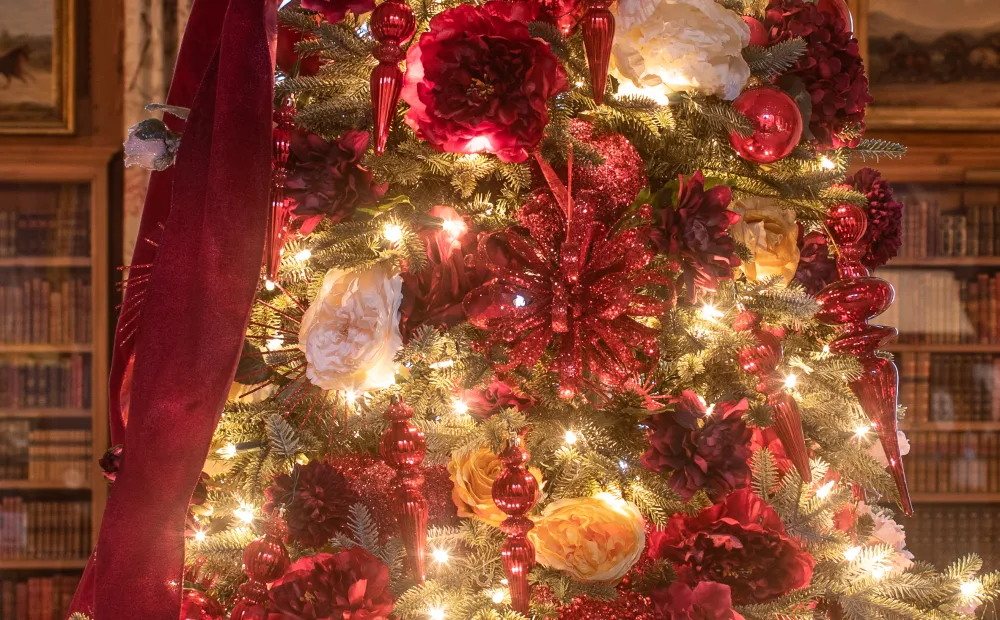 Christmas tree in the entry hall