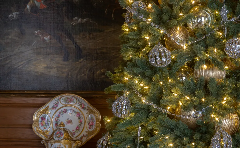 Christmas tree in the dining room