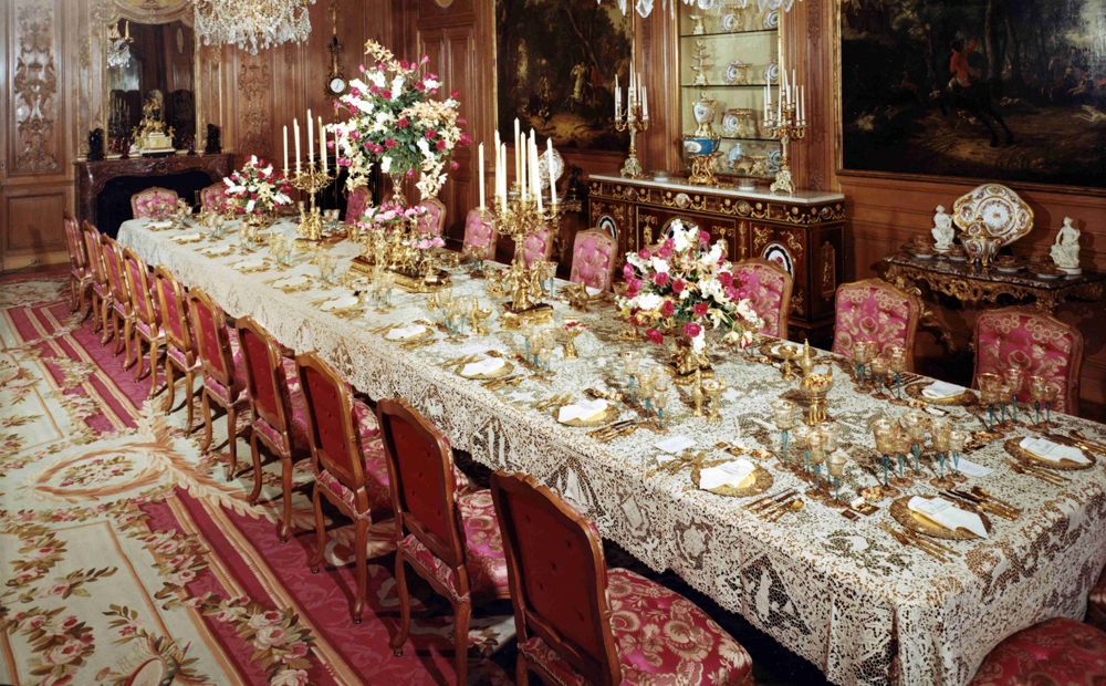 Archival photo of the dining room